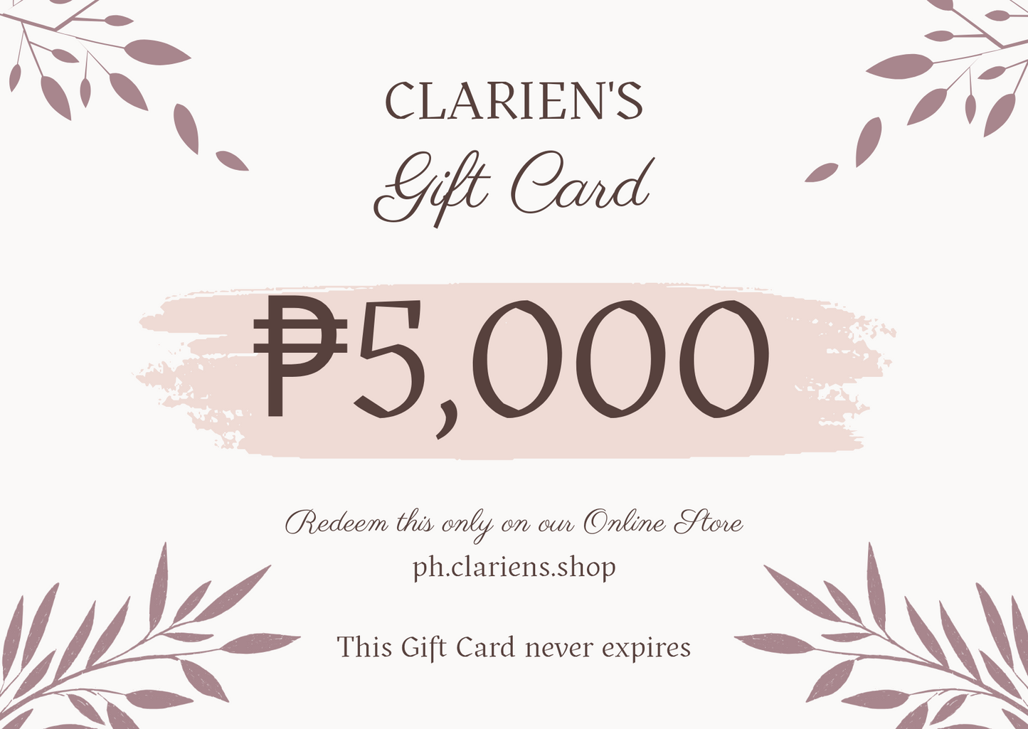 Clarien's Gift Card