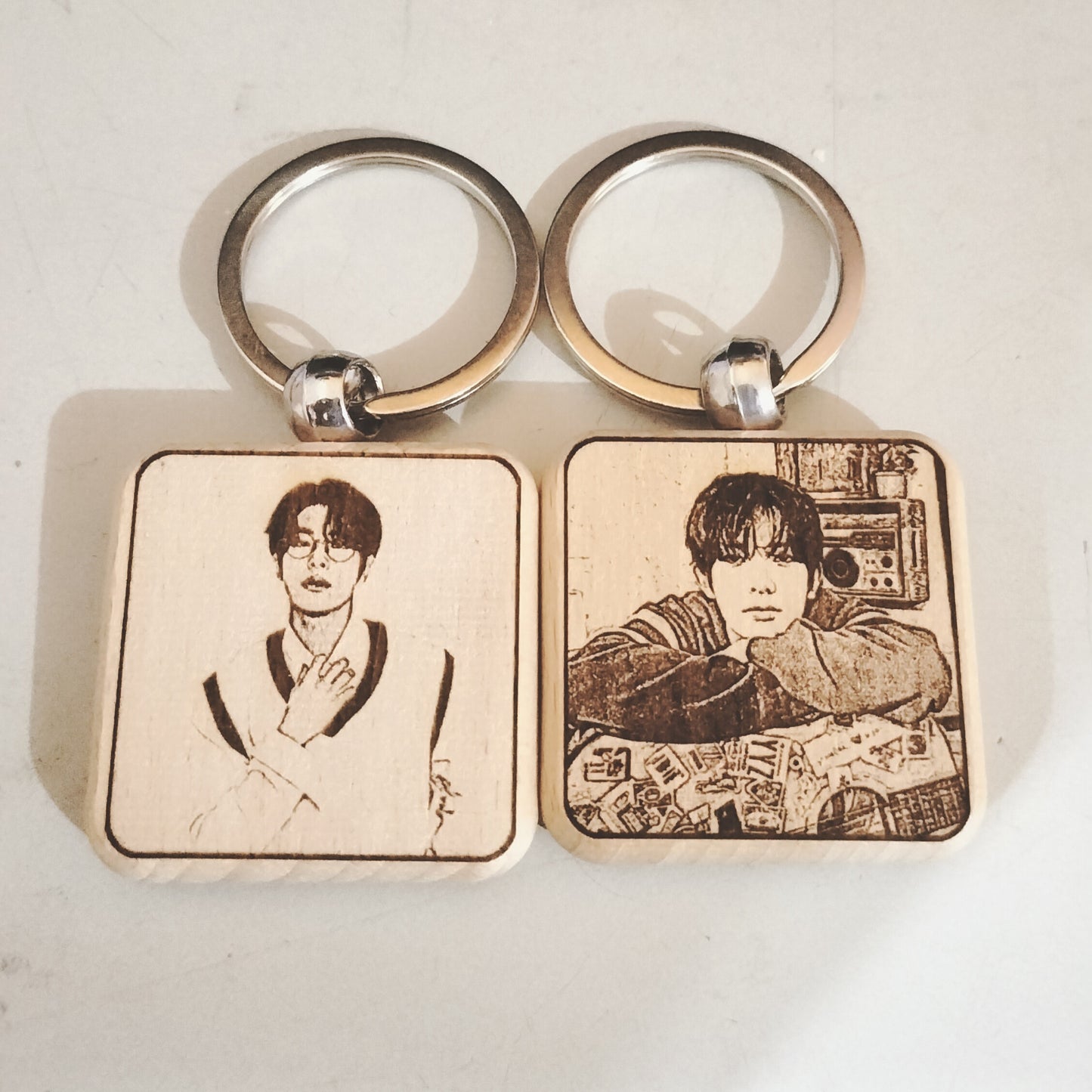 Laser Engraved Wooden Keychain