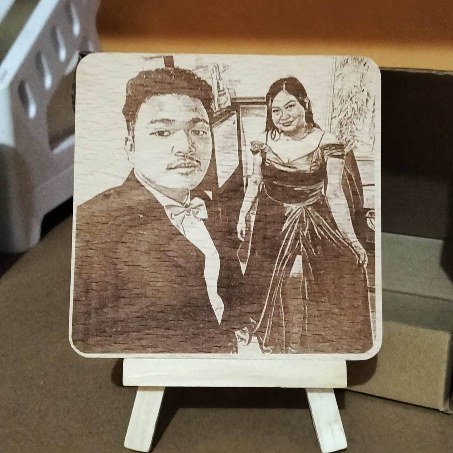 Laser Engraved Wooden Craft with Easel