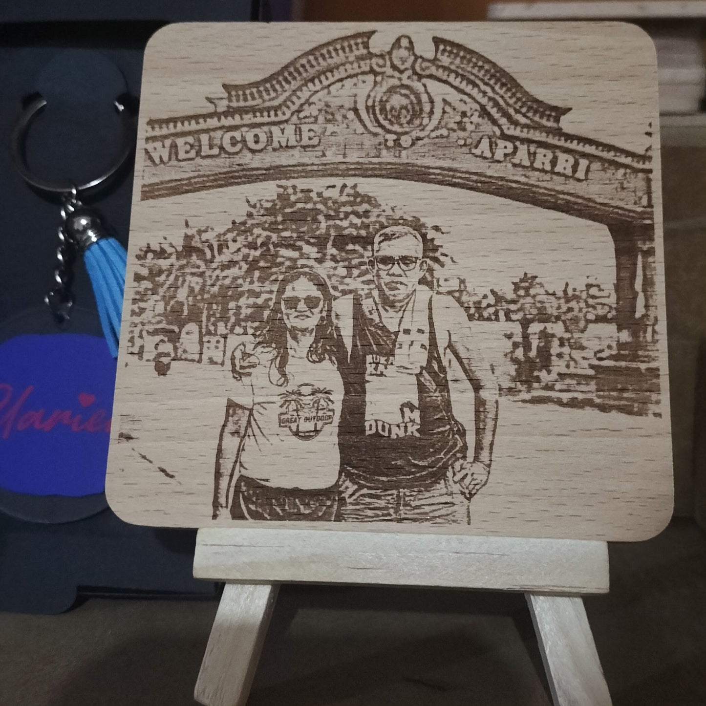 Laser Engraved Wooden Craft with Easel