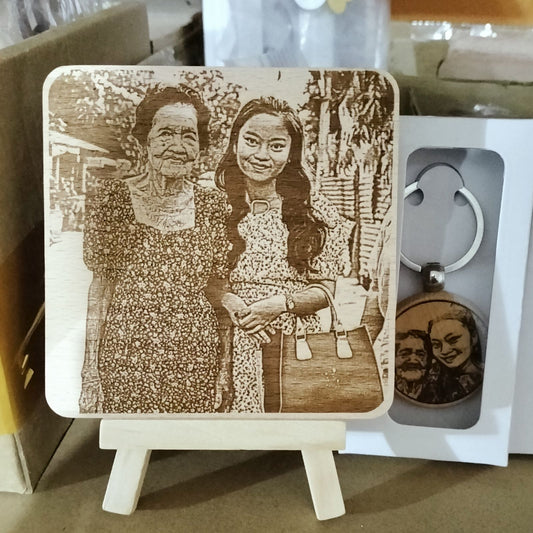 Laser Engraved Wooden Craft with Easel